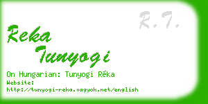 reka tunyogi business card